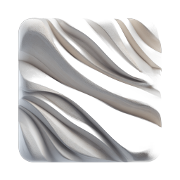 Sculpted Wave Texture 3D Icon | Abstract Organic Design