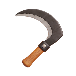 Scythe Tool Icon for Farming and Gardening Apps