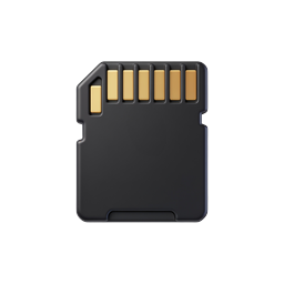 SD Memory Card Icon - 3D Storage Device Illustration
