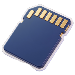 SD Memory Card Icon | 3D Storage Technology