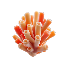 Sea Anemone Coral Icon | Realistic Marine Life 3D