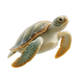 Realistic Sea Turtle Icon - Marine Wildlife Graphic