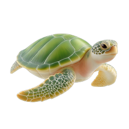 リアルなウミガメアイコン - 海洋野生動物グラフィックス