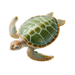 Realistisches Meeresschildkröten-Icon - Illustration von Meereswildtieren