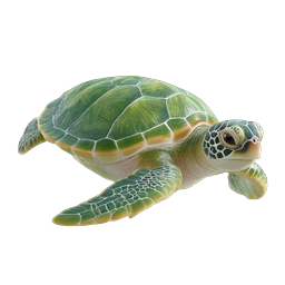 Icono de tortuga marina realista - Diseño detallado de vida marina
