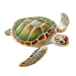 Realistic Sea Turtle Icon - Marine Wildlife Design