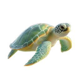 Sea Turtle Icon - Realistic Marine Life Illustration