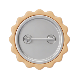 Sealed Bottle Cap 3D Icon with Chain Link