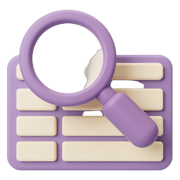 3D Search Keyboard Icon - Magnifying Glass & Cursor
