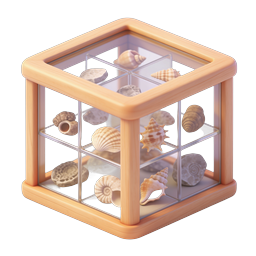 Seashell Display Box 3D Isometric Icon
