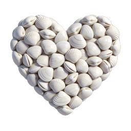 Seashell Heart Icon - Romantic Beach Wedding Design