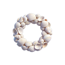 Seashell Wreath Icon - Ocean Beach Theme Design