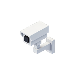 Icona telecamera di sicurezza isometrica - Sorveglianza 3D CCTV