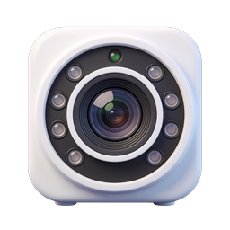 Security Camera Icon - 3D Surveillance Camera