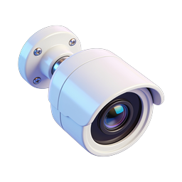 3D Security Camera Icon - CCTV Surveillance