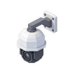 Isometric Security Camera Icon - CCTV Surveillance