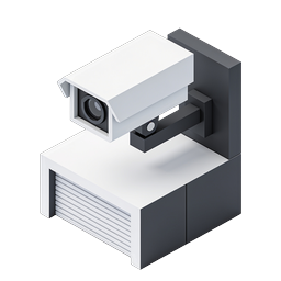 Isometric Security Camera Icon | CCTV Surveillance