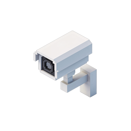 Isometric Security Camera Icon - 3D Surveillance Vector
