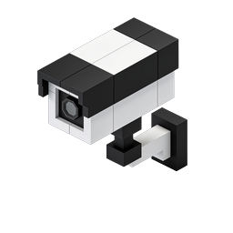 Изометрическая иконка камеры безопасности | 3D видеонаблюдение CCTV