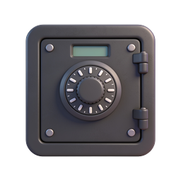 Security Safe Vault Icon - 3D Digital Lock