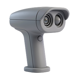 Security Surveillance Camera Icon - 3D Realistic Design