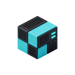 Isometric Server Cube Icon - 3D Tech Hardware Design