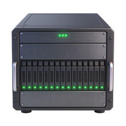 Professional Server Rack Icon - 3D Rendered Data Center