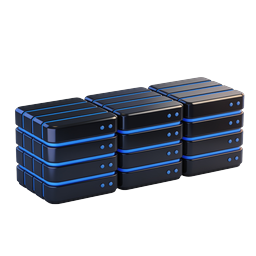3D Server Stack Icon - Data Center Storage Technology
