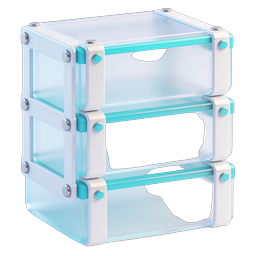 3D Server Stack Icon | Cloud Storage & Data Center