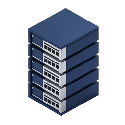 Isometric Server Stack Icon | Network Infrastructure