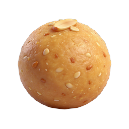 Sesame Seed Ball Food Icon - 3D Realistic Render