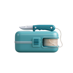 Sewing Kit with Pocket Knife 3D Icon