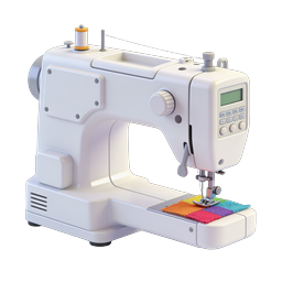 Modern Sewing Machine Icon - 3D Realistic Design