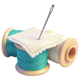 Sewing Thread Spool and Needle Icon