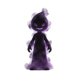 Shadow Spirit Character Icon with Purple Smoke