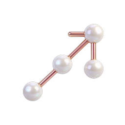 3D Rose Gold Share Network Icon - Elegant Connection Design