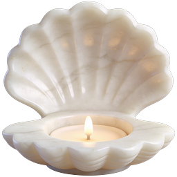 Shell Candle Holder - Alabaster Marble Tealight Decor
