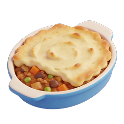 Shepherd's Pie Icon - Hearty Casserole 3D Illustration