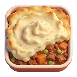 Shepherd's Pie Comfort Food Icon - 3D Rendered