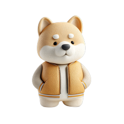 Adorable 3D Shiba Inu Dog Character Icon