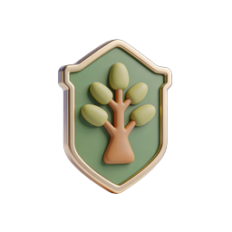 Shield Tree Nature Protection Badge Icon