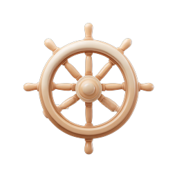 Ícone de Leme de Navio | Timão Náutico 3D