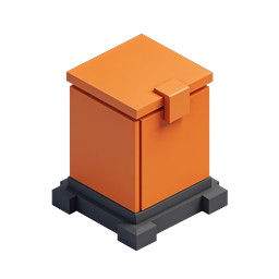 Shipping Box on Pallet Icon - 3D Isometric Cargo Design