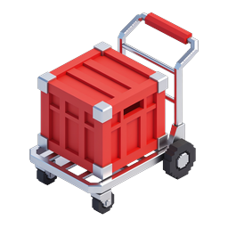 Shipping Container Dolly - 3D Isometric Icon