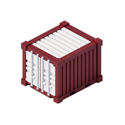 Icono de contenedor de envío isométrico | Caja de carga 3D