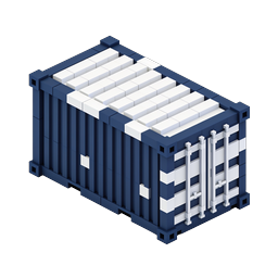 Isometric Shipping Container Icon - 3D Cargo Box