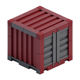 Isometric Shipping Container Icon - 3D Cargo Crate