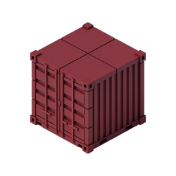 Shipping Container Icon - 3D Isometric Cargo Box