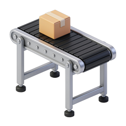 Shipping Conveyor Belt Icon - Logistics & Delivery