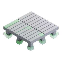 Shipping Pallet Isometric 3D Icon for Logistics